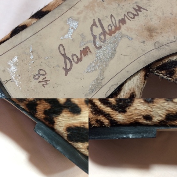 Sam Edelman Leopard Print Calf Hair Pointed Toe Rodney D’orsay Flats - Picture 11 of 11